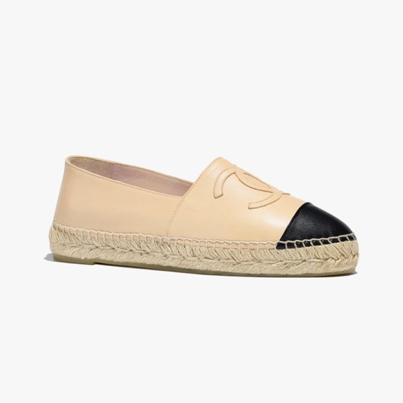 Chanel - Black & Beige Logo Espadrilles- Out of Stock - Never worn - Picture 2 of 9